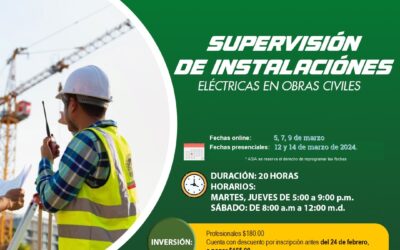 Supervisión de instalaciones eléctricas en obras civiles (Semipresencial)