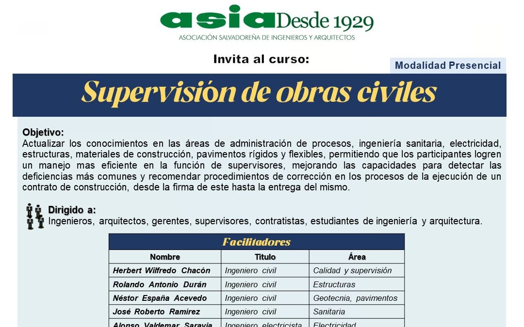 Supervisión de obras civiles