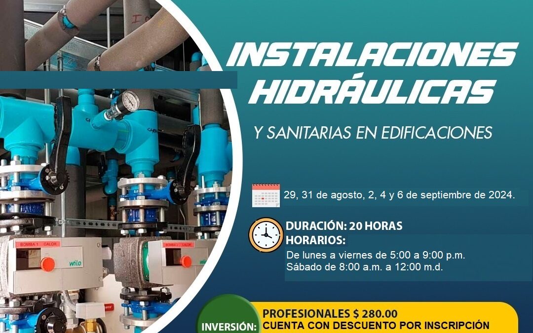 Instalaciones hidráulicas y sanitarias en edificaciones (presencial)