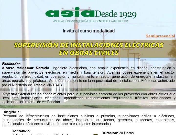 Supervisión de instalaciones eléctricas en obras civiles