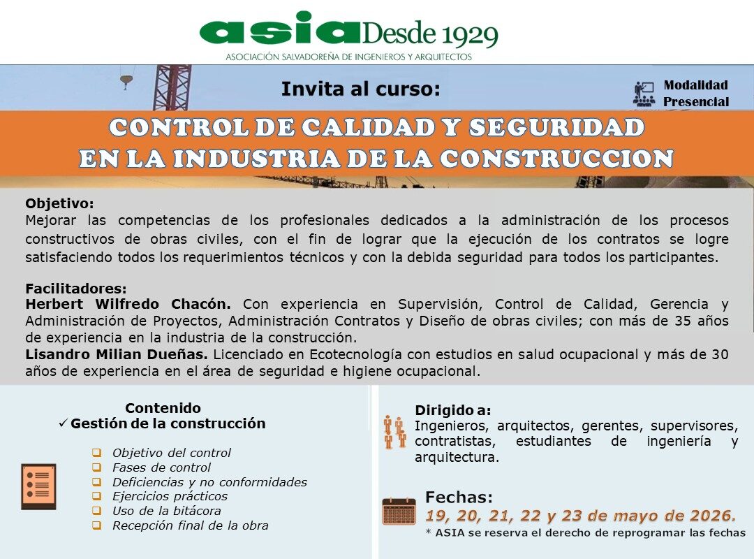 Control de calidad y seguridad en la industria de la construcción