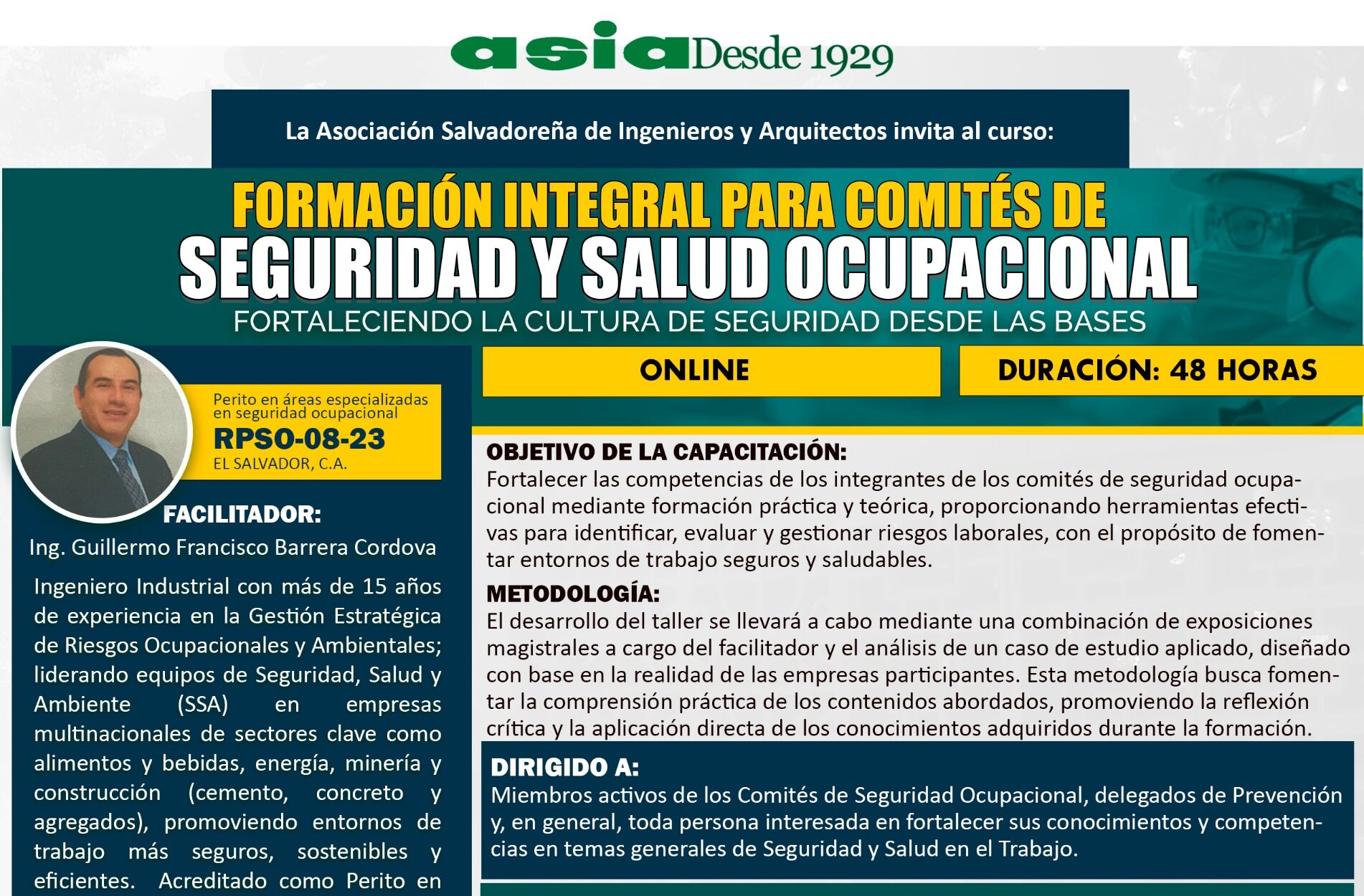 Formación integral para Cómites de SSO
