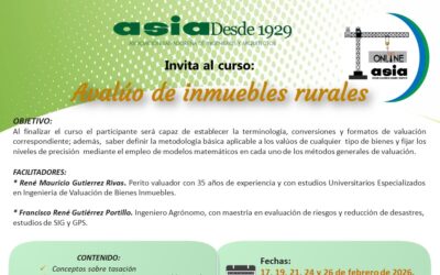 Avalúo de inmuebles rurales