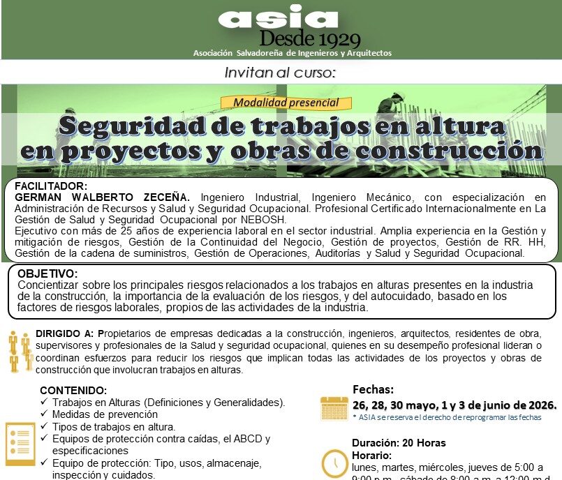 Seguridad de trabajos en altura en proyectos y obras de construcción