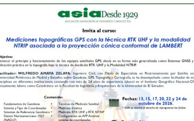 Mediciones topográficas GPS con la técnica RTK UHF y la modalidad NTRIP asociada a la proyección cónica conformal de LAMBERT