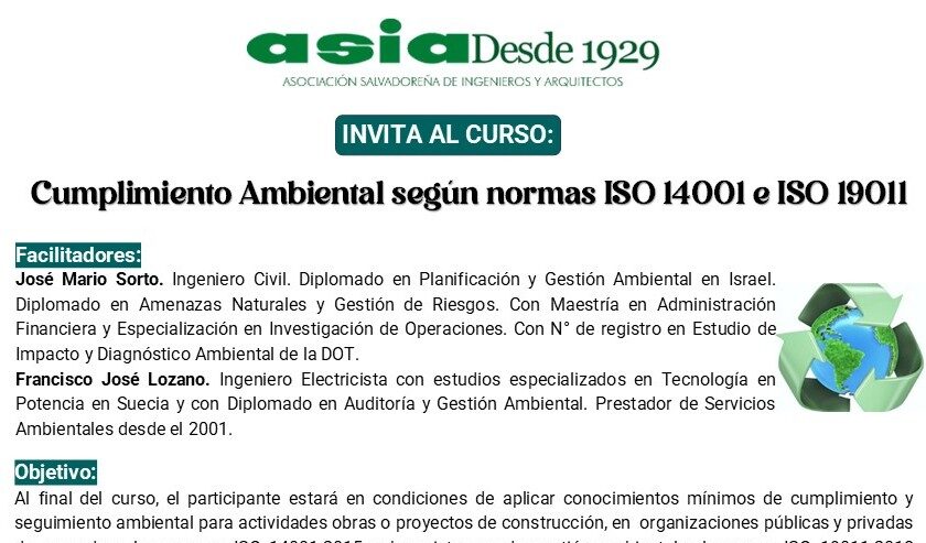 Cumplimiento Ambiental según normas ISO 14001 e ISO 19011