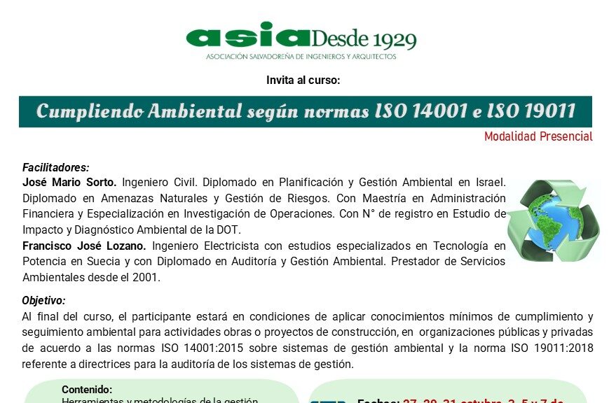 Cumplimiento Ambiental según normas ISO 14001 e ISO 19011