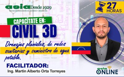 Civil 3D -Drenajes pluviales, de redes sanitarias y suministro de agua potable